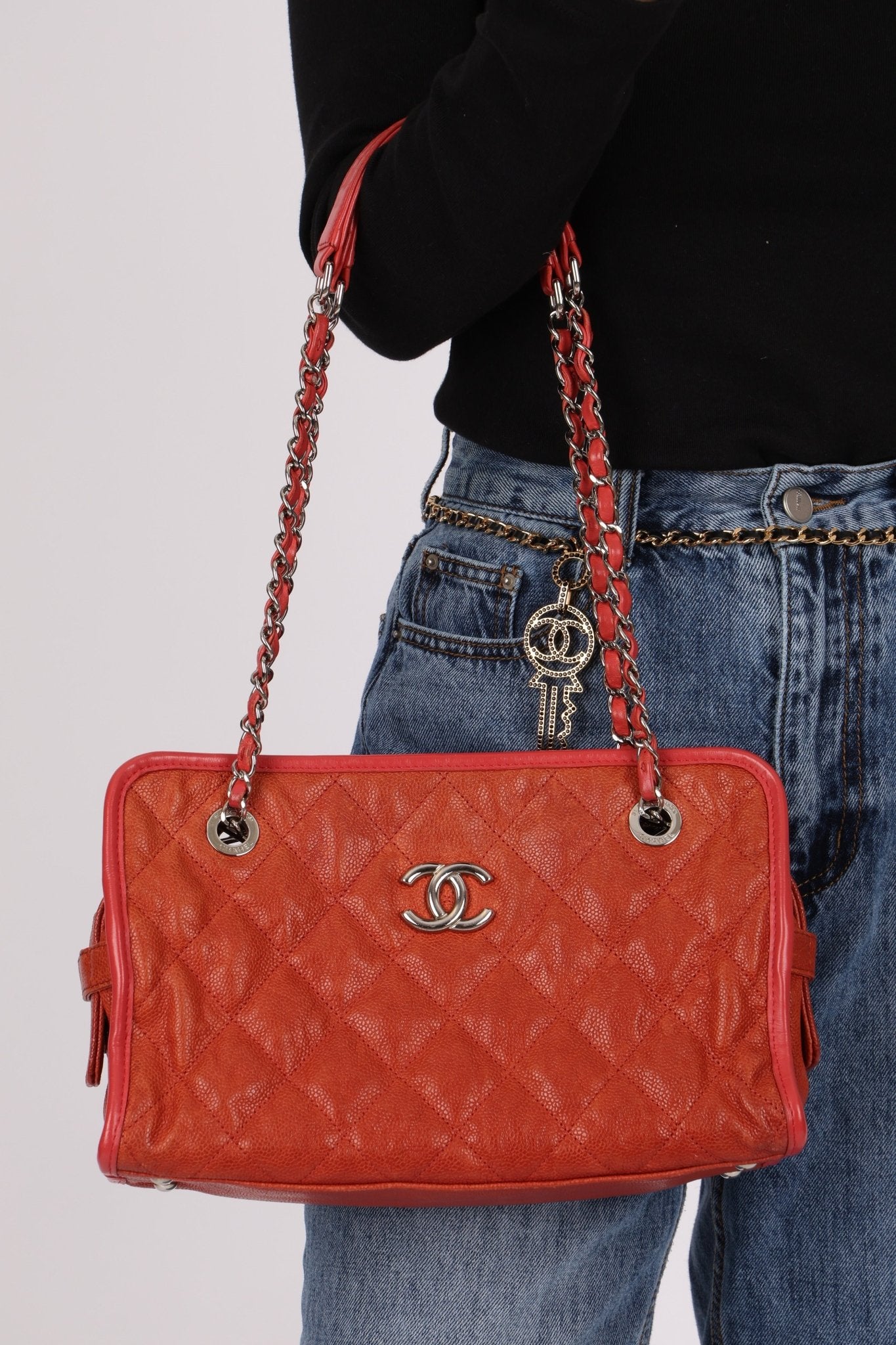 Chanel 2011 Caviar French Riviera Mini East West Tote - FashioNica