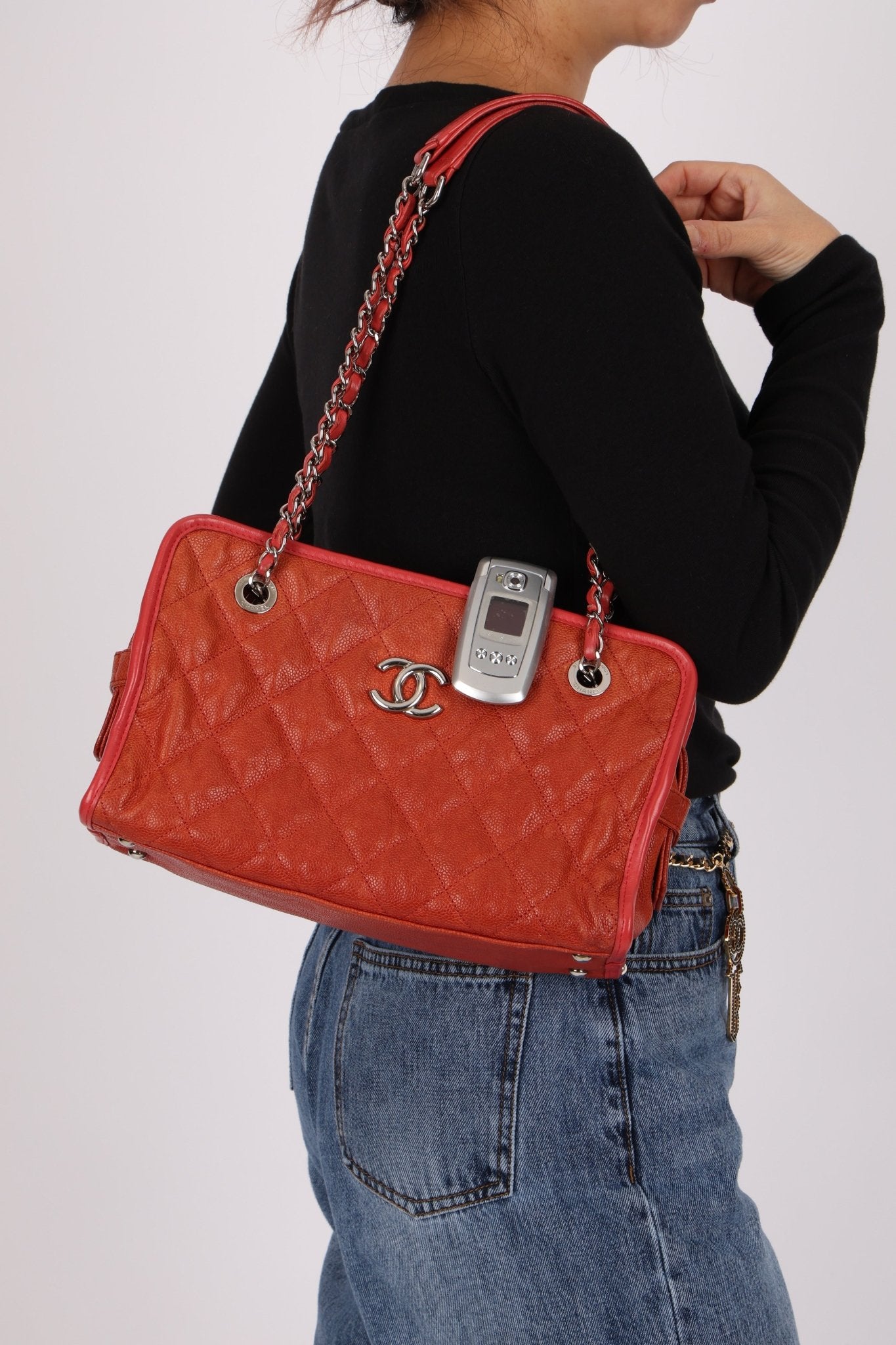 Chanel 2011 Caviar French Riviera Mini East West Tote - FashioNica