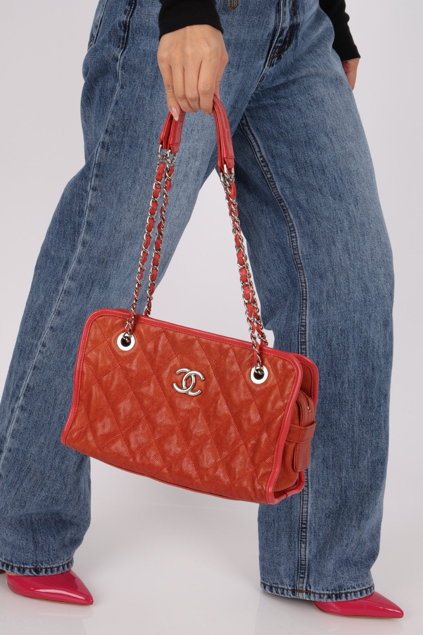 Chanel 2011 Caviar French Riviera Mini East West Tote - FashioNica