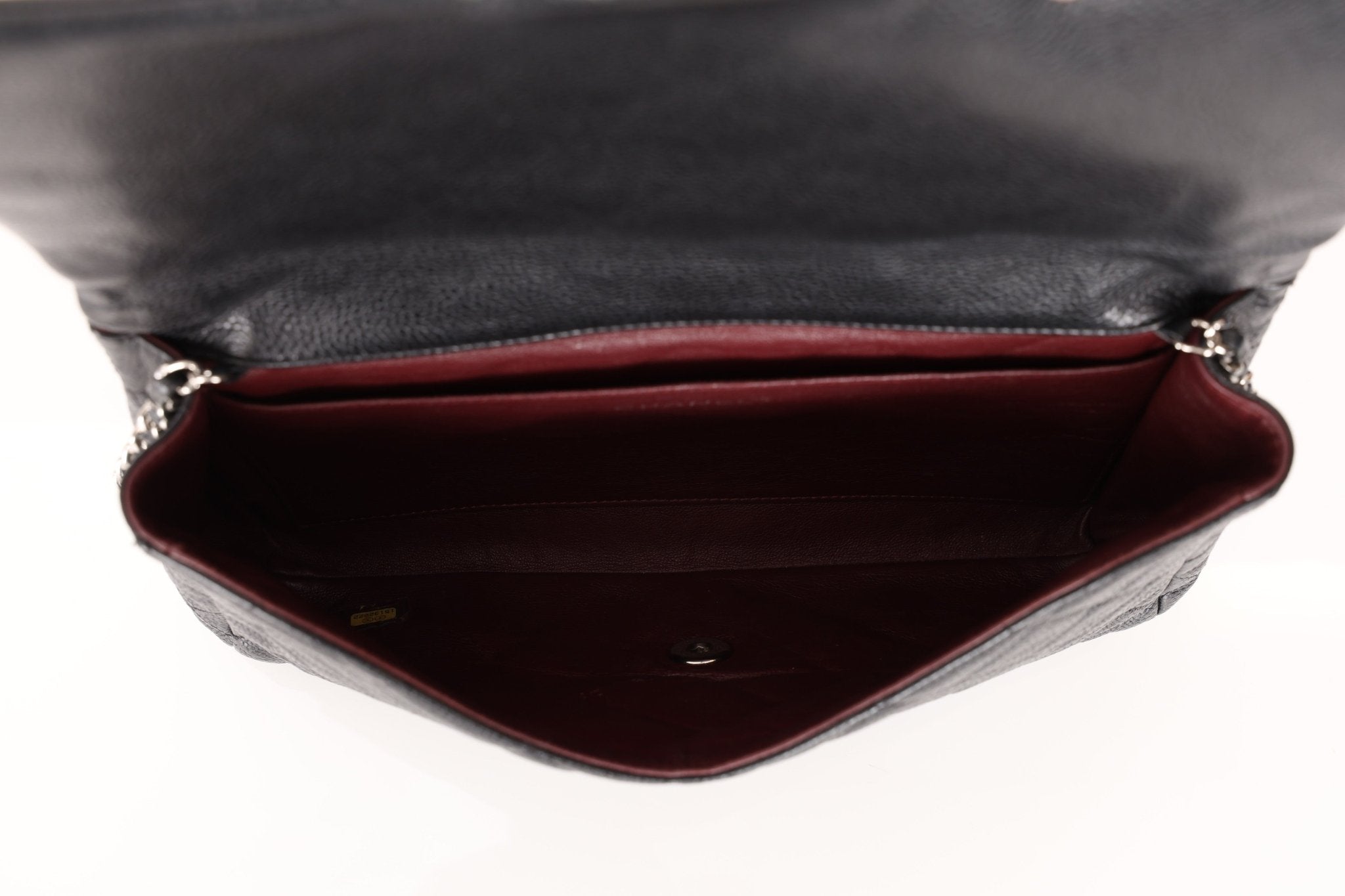 Chanel 2011 Caviar Single Flap Turnlock Clutch on Chain - FashioNica