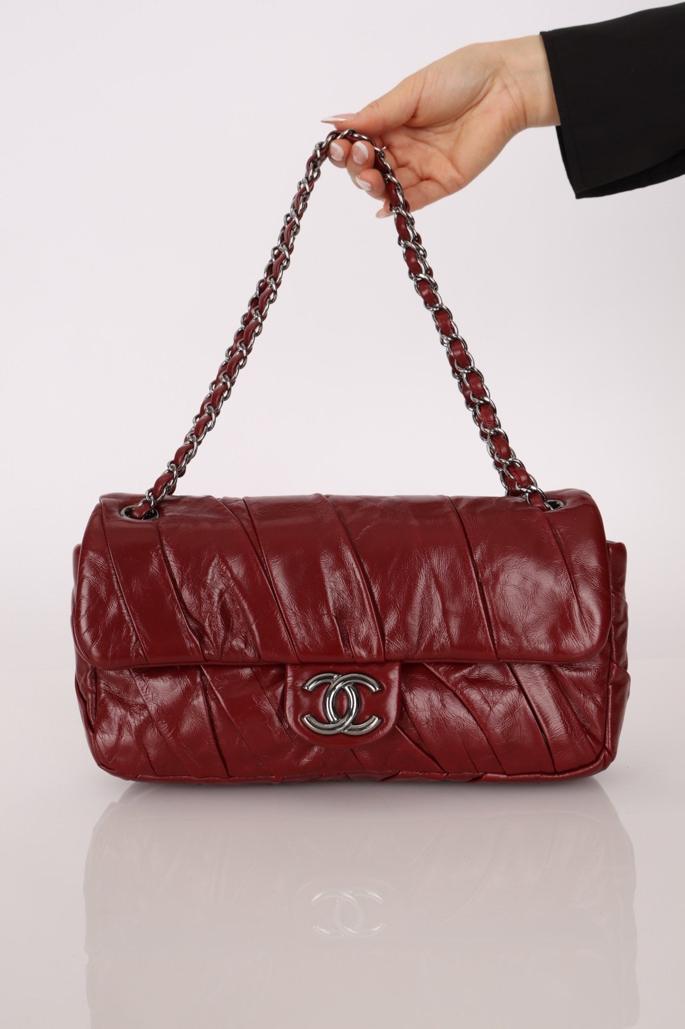 Chanel 2011 CC Glazed Twisted Medium Flap Bag - FashioNica