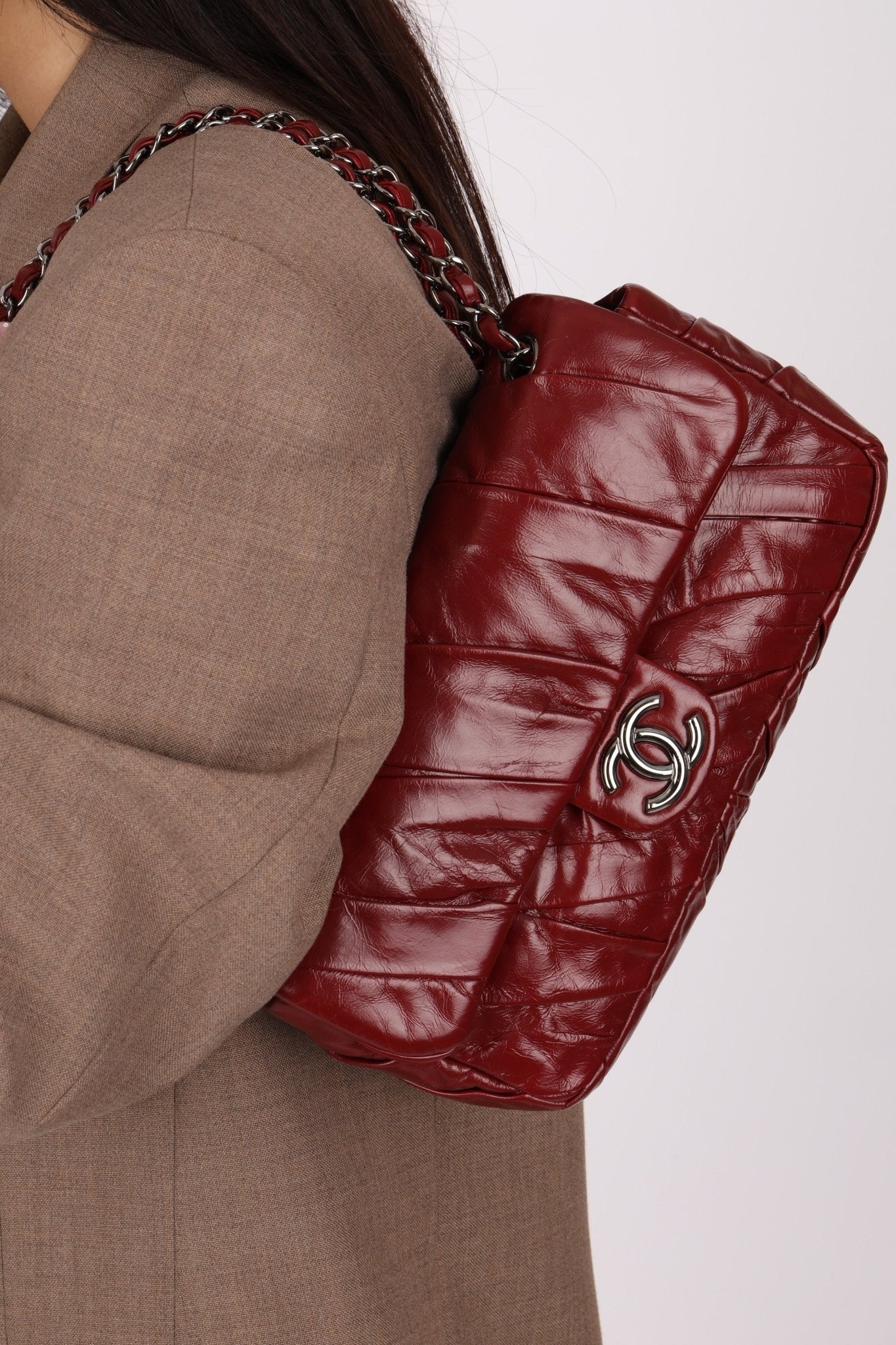 Chanel 2011 CC Glazed Twisted Medium Flap Bag - FashioNica