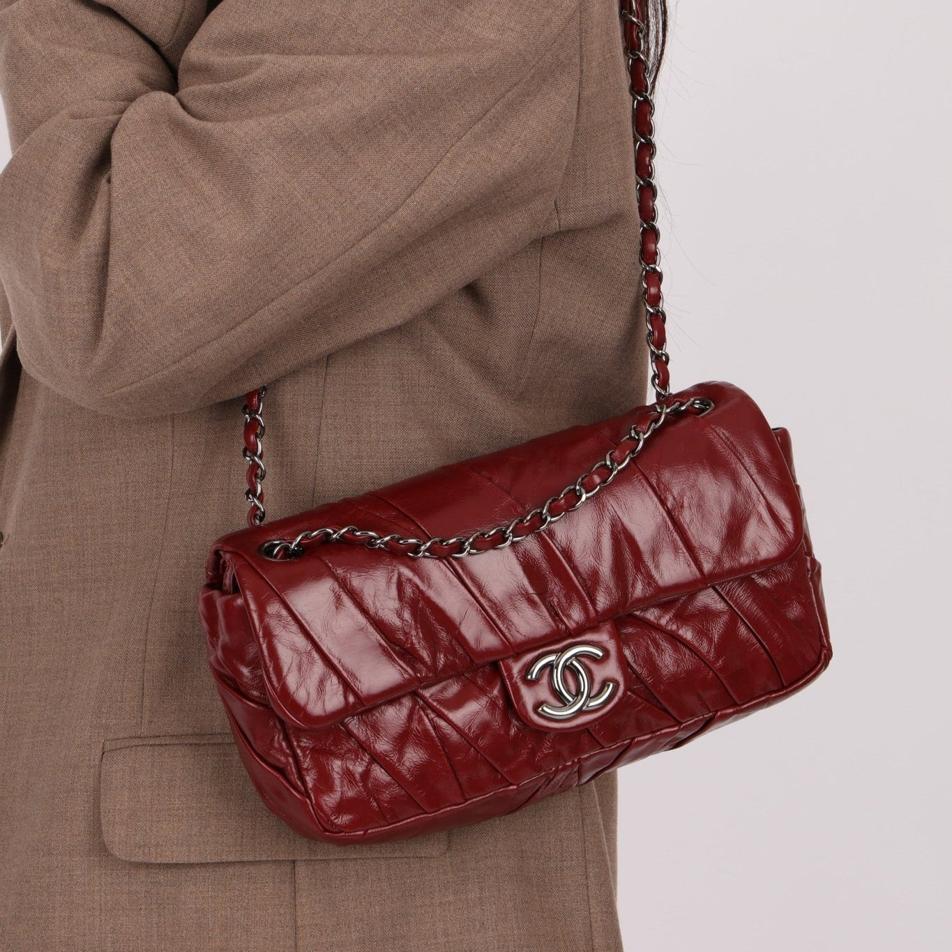 Chanel 2011 CC Glazed Twisted Medium Flap Bag - FashioNica