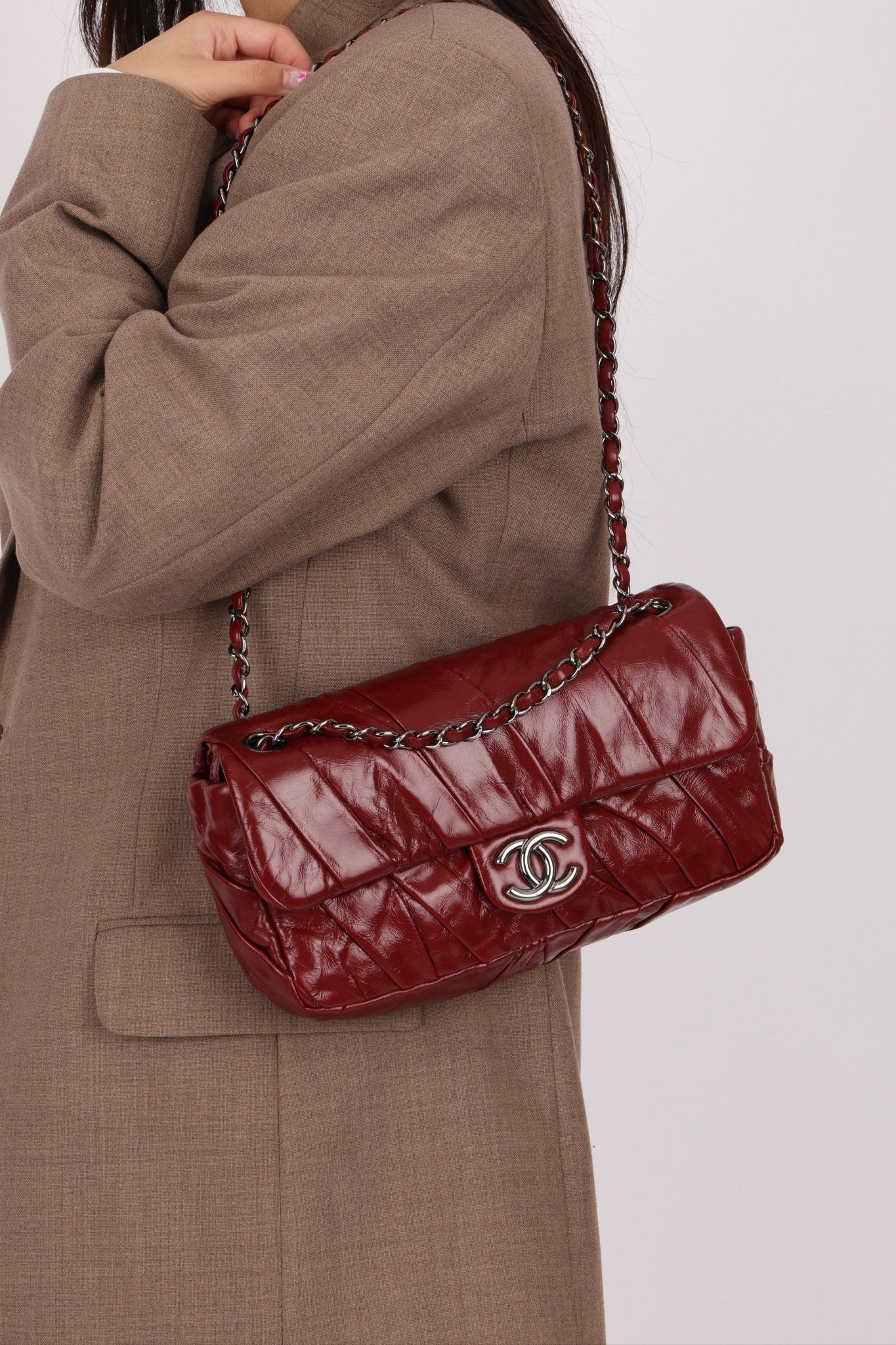 Chanel 2011 CC Glazed Twisted Medium Flap Bag - FashioNica