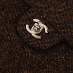 Chanel 2011 Chocolate Tweed Turnlock Square Flap - FashioNica
