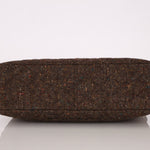 Chanel 2011 Chocolate Tweed Turnlock Square Flap - FashioNica