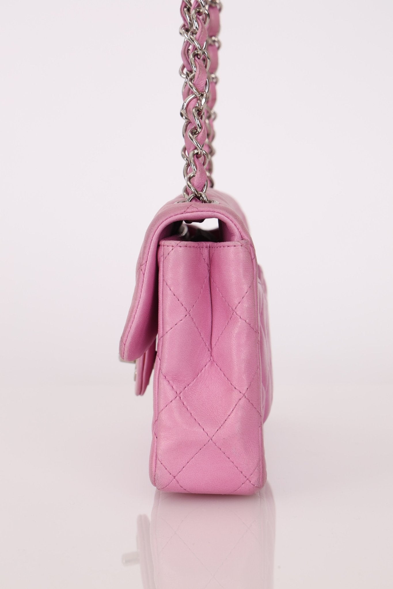 Chanel 2011 Pink Lambskin East West Flap Bag - FashioNica