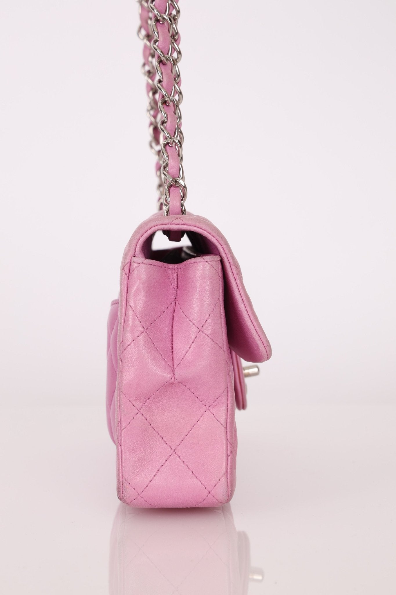 Chanel 2011 Pink Lambskin East West Flap Bag - FashioNica