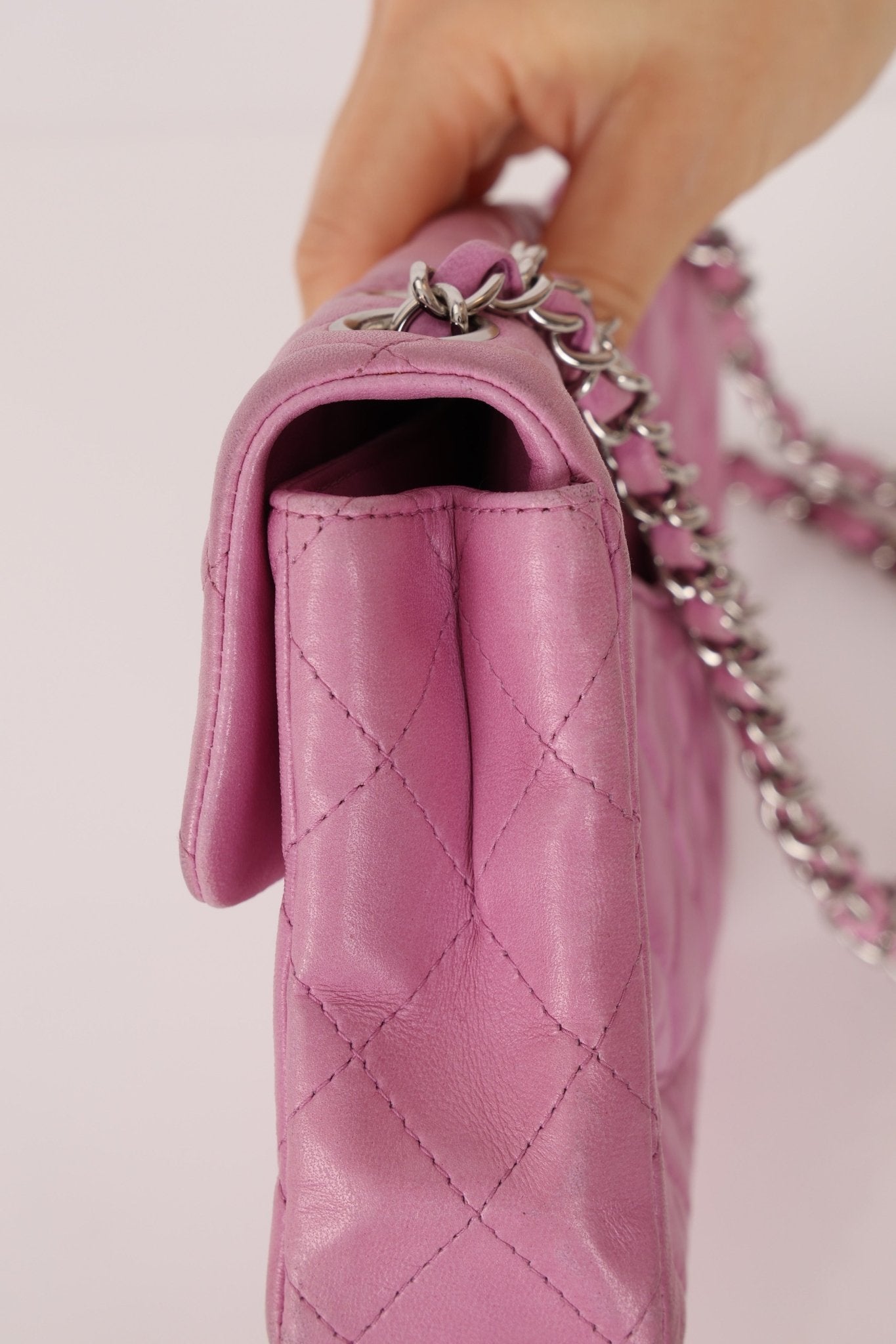 Chanel 2011 Pink Lambskin East West Flap Bag - FashioNica