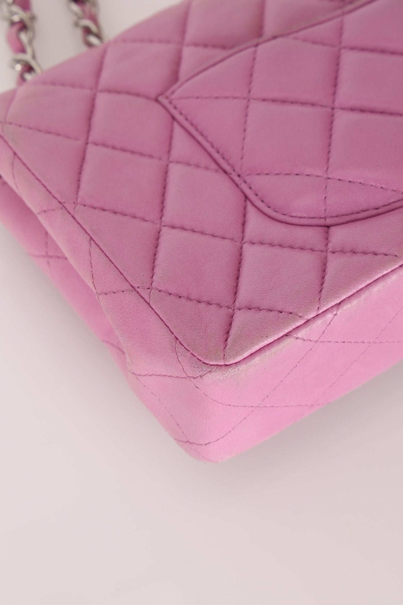 Chanel 2011 Pink Lambskin East West Flap Bag - FashioNica