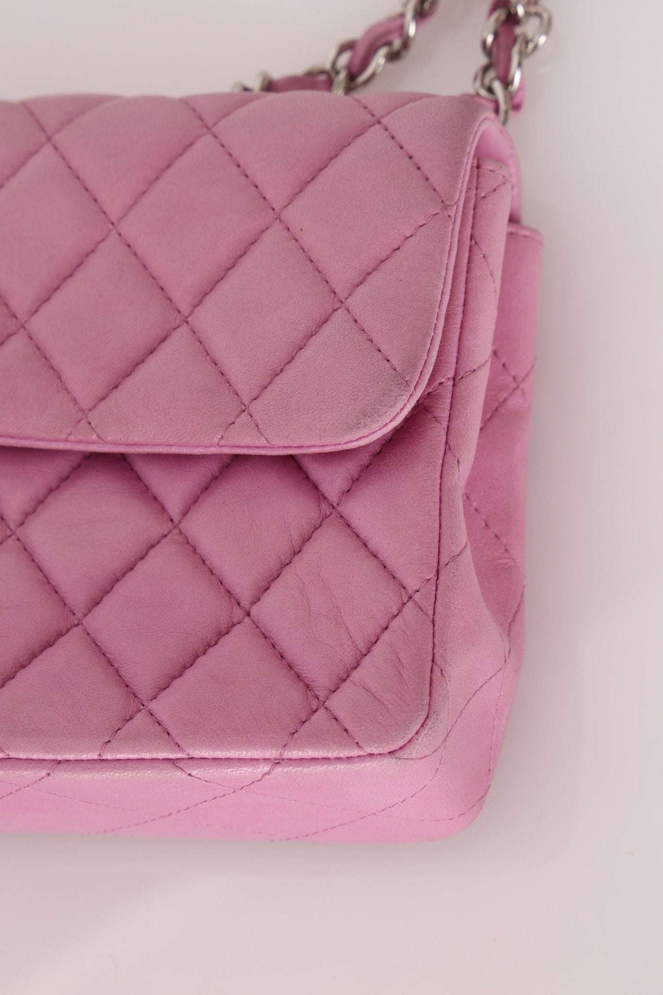 Chanel 2011 Pink Lambskin East West Flap Bag - FashioNica