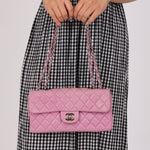 Chanel 2011 Pink Lambskin East West Flap Bag - FashioNica