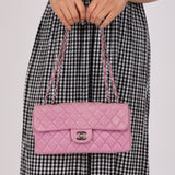 Chanel 2011 Pink Lambskin East West Flap Bag - FashioNica