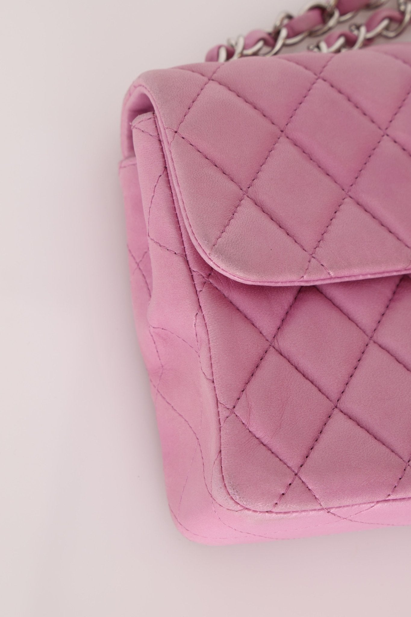 Chanel 2011 Pink Lambskin East West Flap Bag - FashioNica
