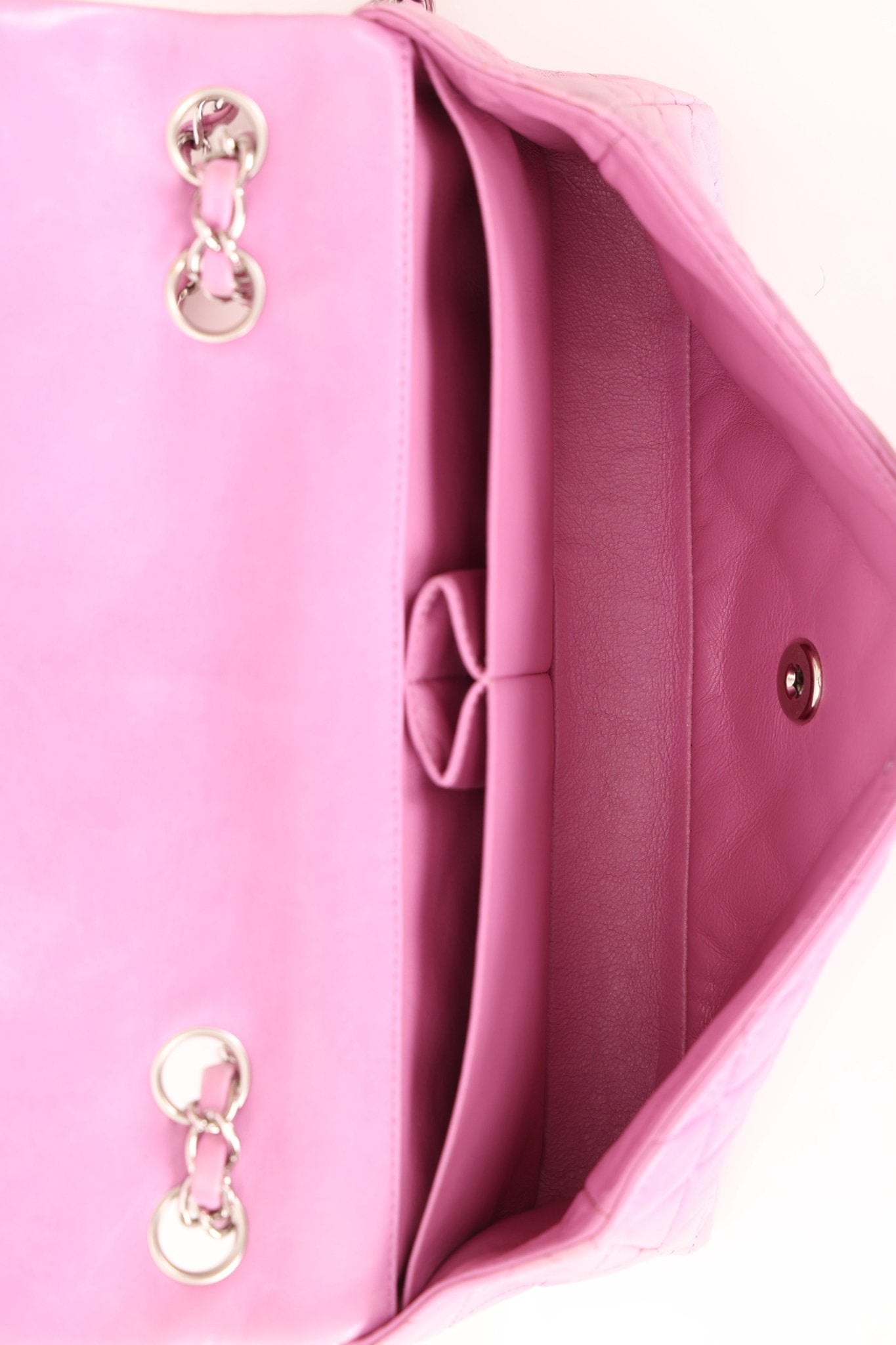 Chanel 2011 Pink Lambskin East West Flap Bag - FashioNica