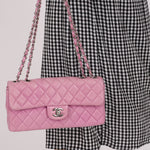 Chanel 2011 Pink Lambskin East West Flap Bag - FashioNica