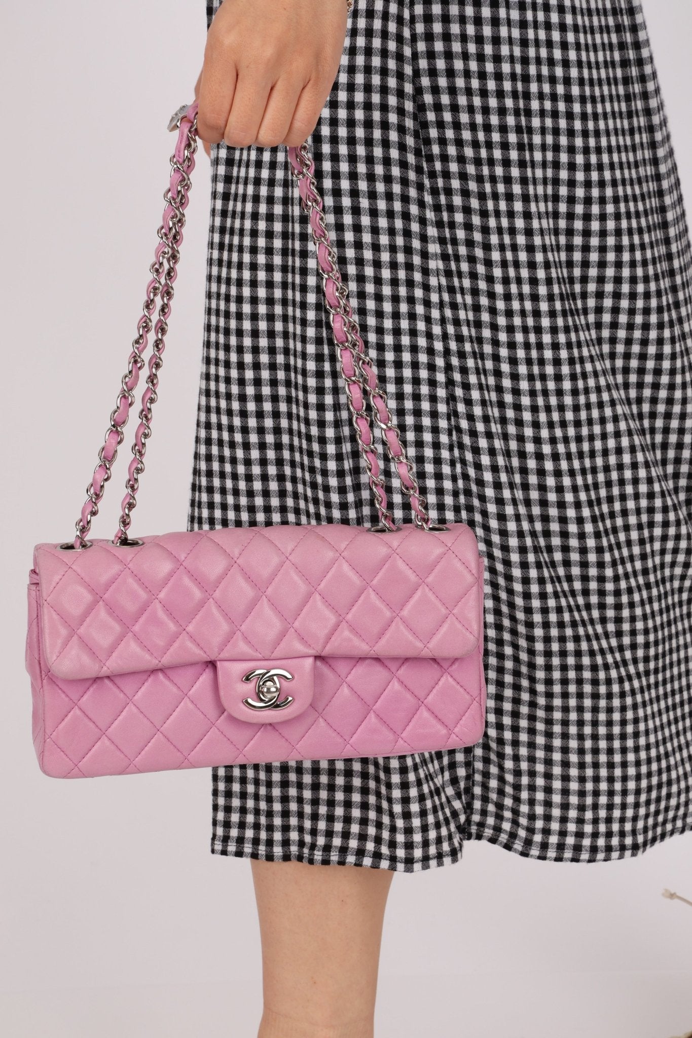 Chanel 2011 Pink Lambskin East West Flap Bag - FashioNica