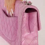 Chanel 2011 Pink Lambskin East West Flap Bag - FashioNica