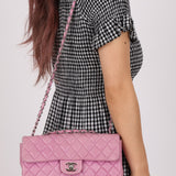 Chanel 2011 Pink Lambskin East West Flap Bag - FashioNica