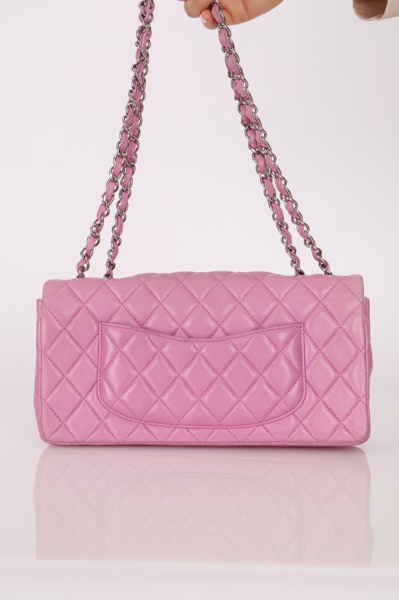 Chanel 2011 Pink Lambskin East West Flap Bag - FashioNica
