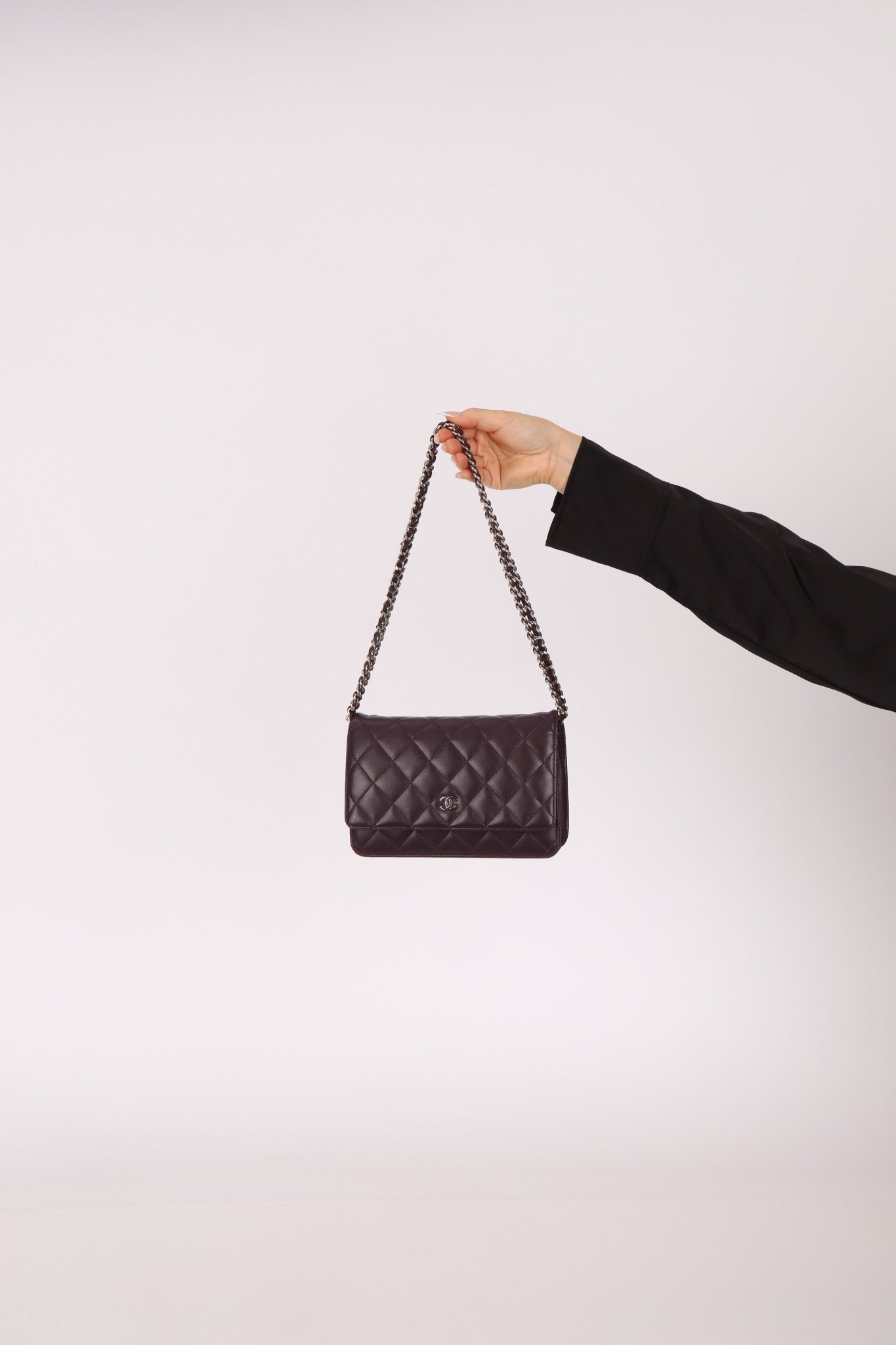 Chanel 2011 Plum Lambskin Wallet on Chain - FashioNica