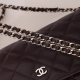 Chanel 2011 Plum Lambskin Wallet on Chain - FashioNica