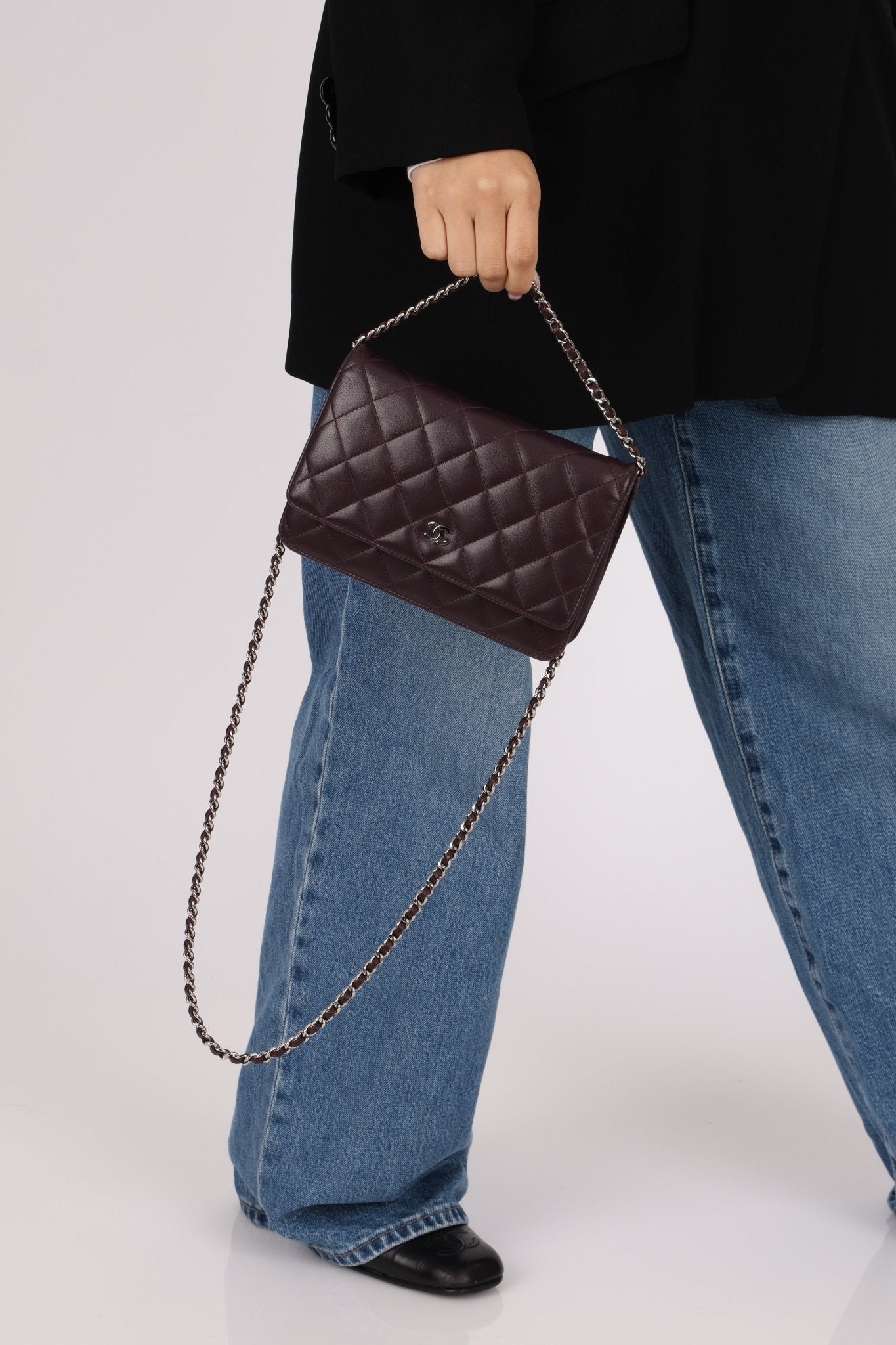 Chanel 2011 Plum Lambskin Wallet on Chain - FashioNica