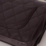 Chanel 2011 Plum Lambskin Wallet on Chain - FashioNica