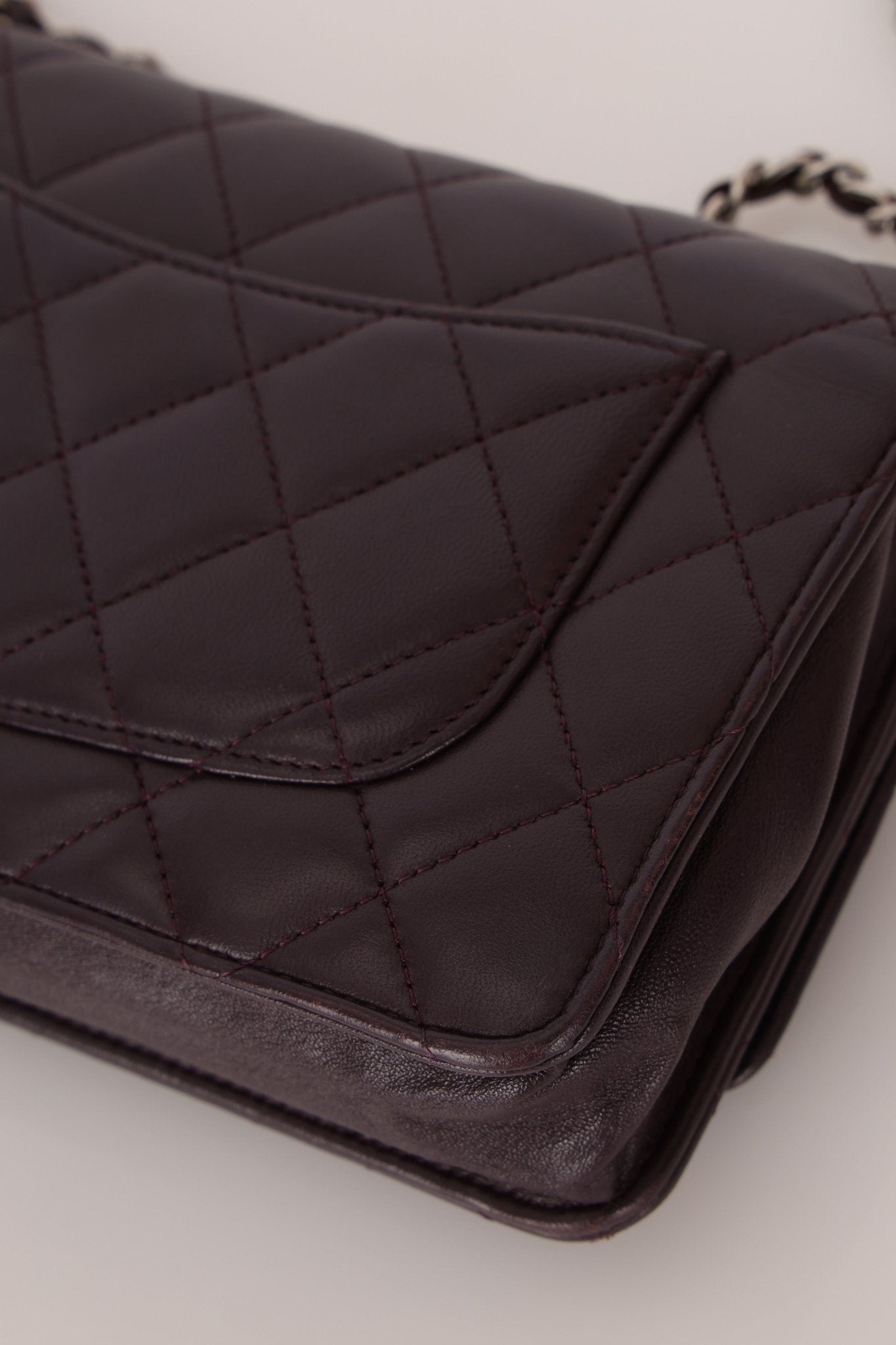 Chanel 2011 Plum Lambskin Wallet on Chain - FashioNica