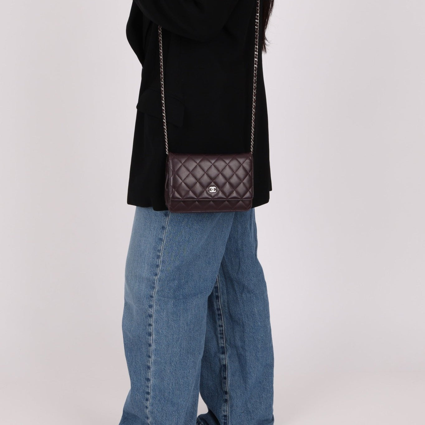 Chanel 2011 Plum Lambskin Wallet on Chain - FashioNica