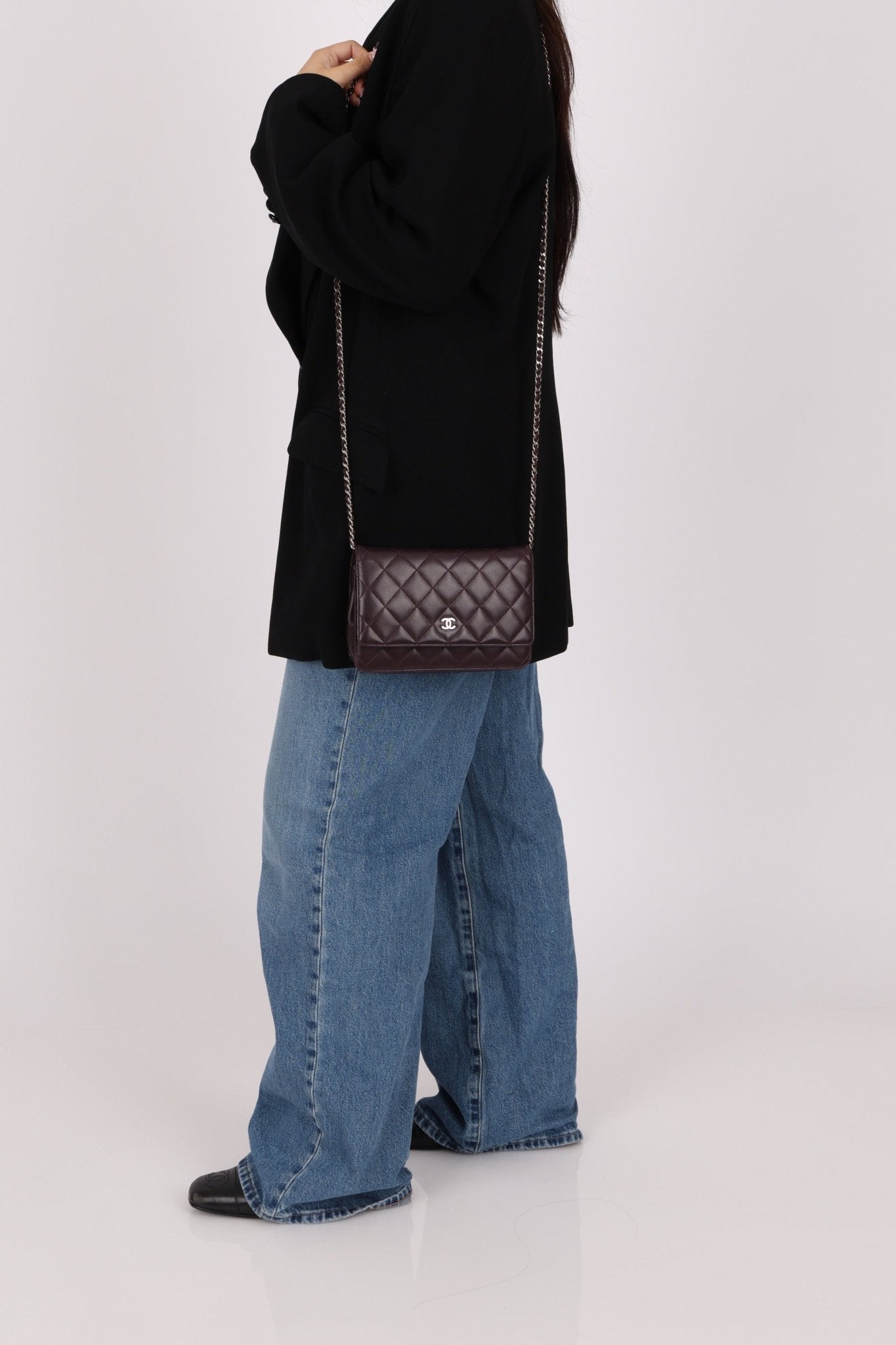 Chanel 2011 Plum Lambskin Wallet on Chain - FashioNica