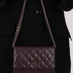 Chanel 2011 Plum Lambskin Wallet on Chain - FashioNica