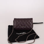 Chanel 2011 Plum Lambskin Wallet on Chain - FashioNica