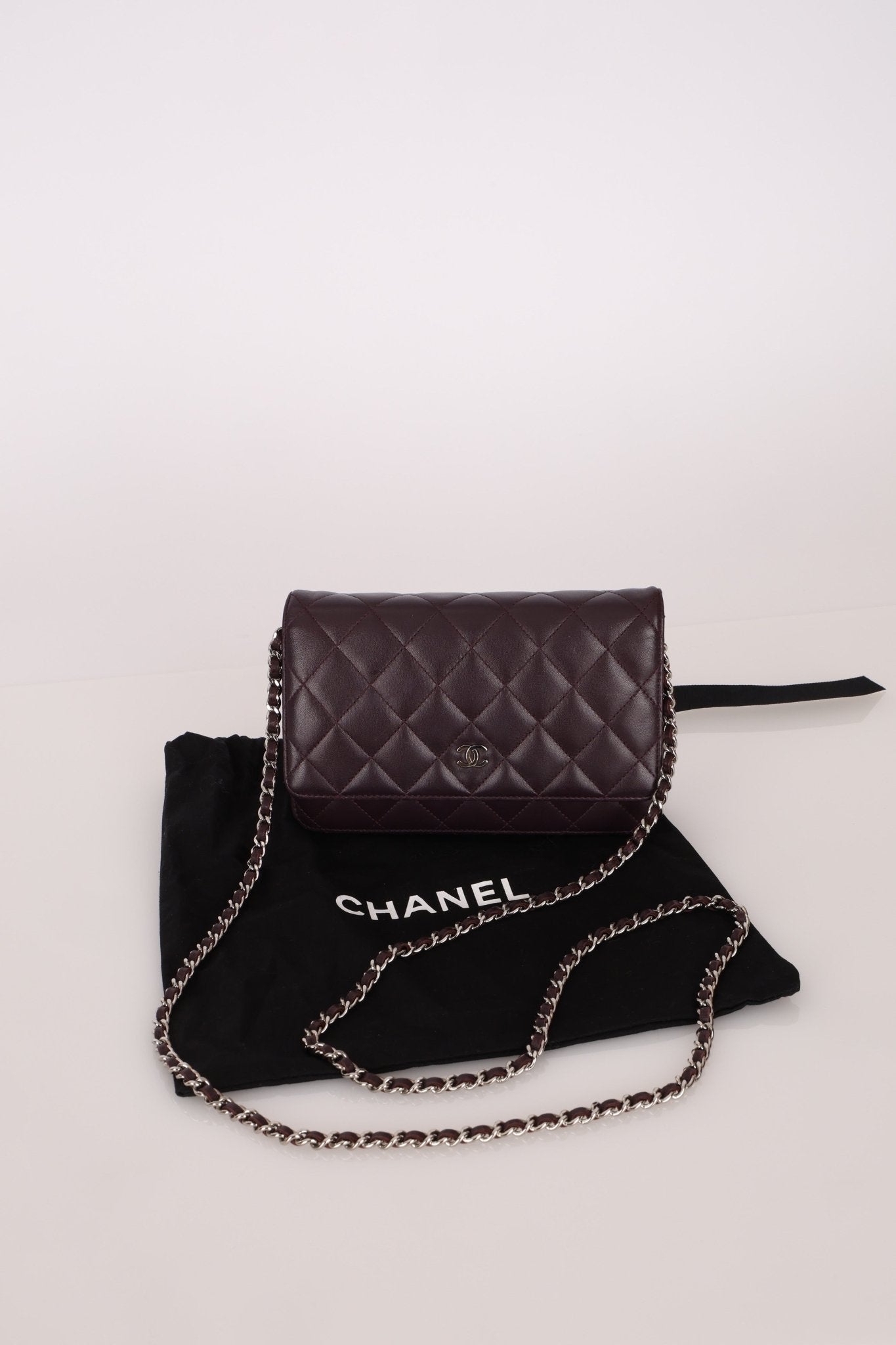 Chanel 2011 Plum Lambskin Wallet on Chain - FashioNica