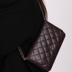 Chanel 2011 Plum Lambskin Wallet on Chain - FashioNica