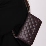 Chanel 2011 Plum Lambskin Wallet on Chain - FashioNica