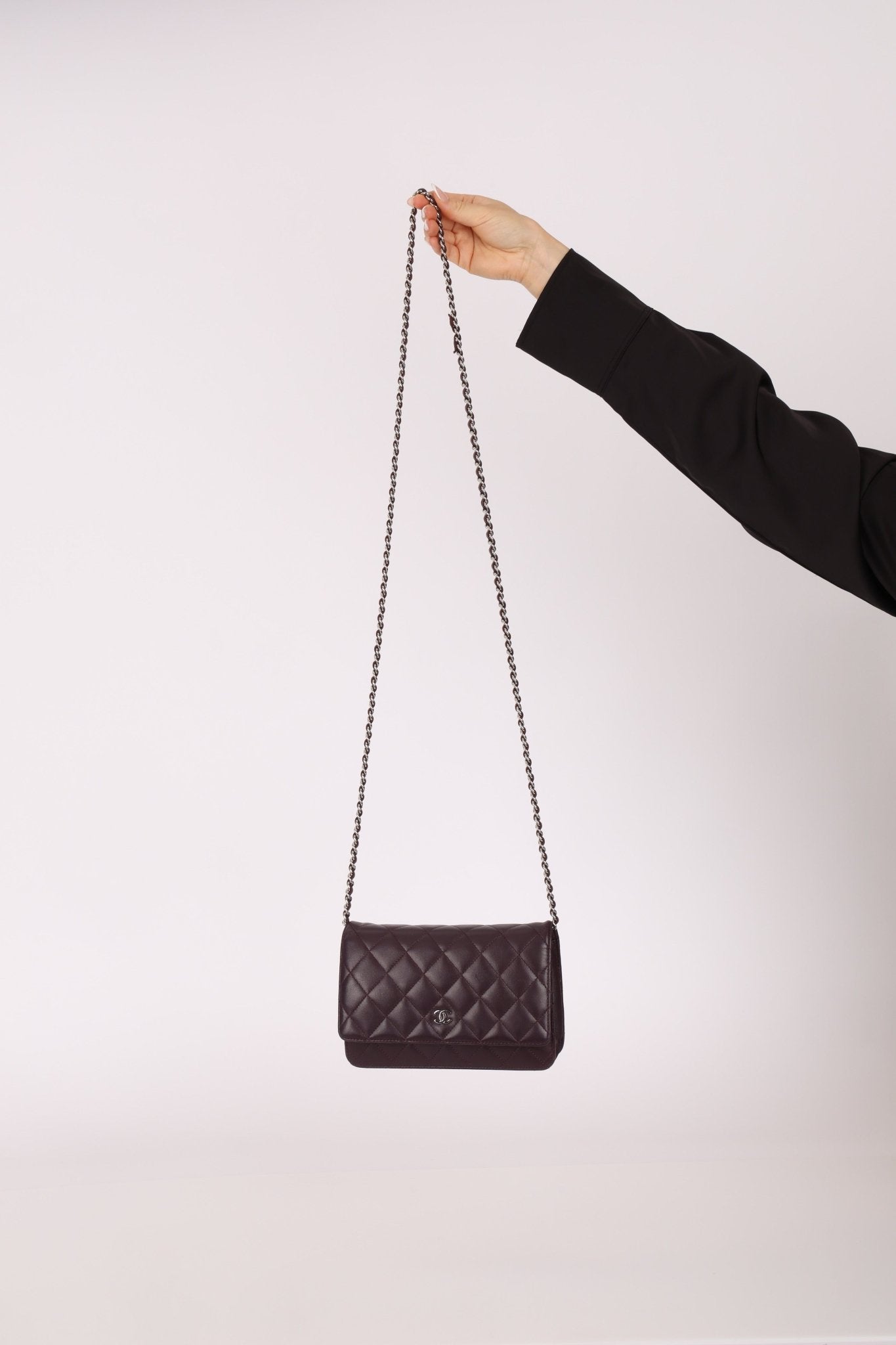 Chanel 2011 Plum Lambskin Wallet on Chain - FashioNica