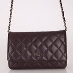 Chanel 2011 Plum Lambskin Wallet on Chain - FashioNica