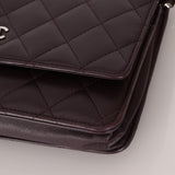 Chanel 2011 Plum Lambskin Wallet on Chain - FashioNica