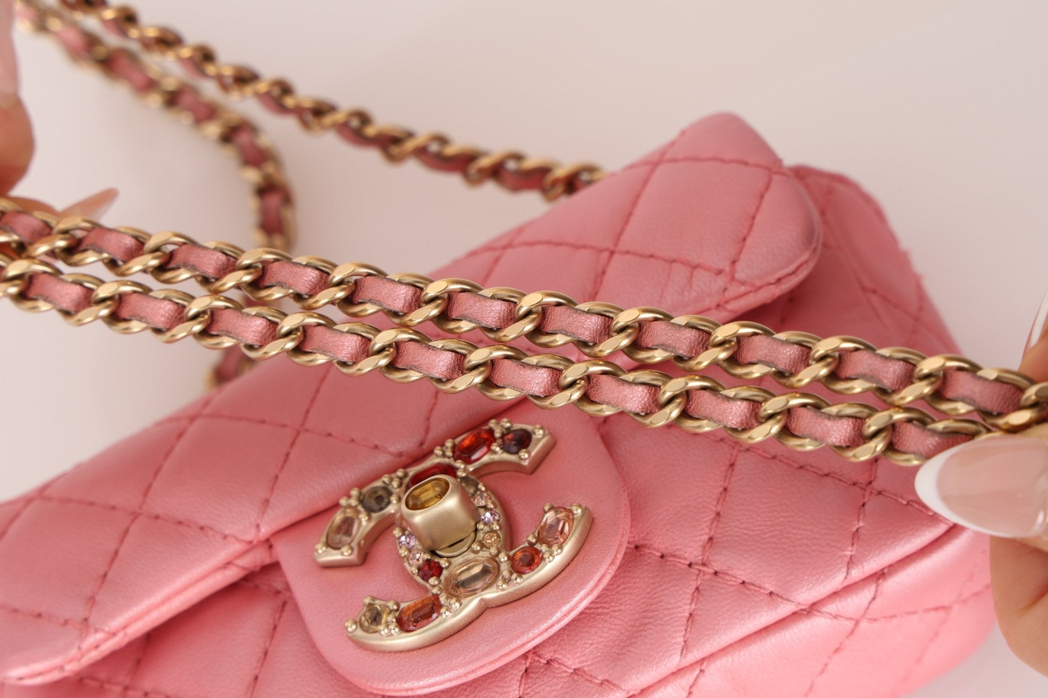 Chanel 2011 Precious Jewel Washed Calfskin Mini Flap Bag - FashioNica