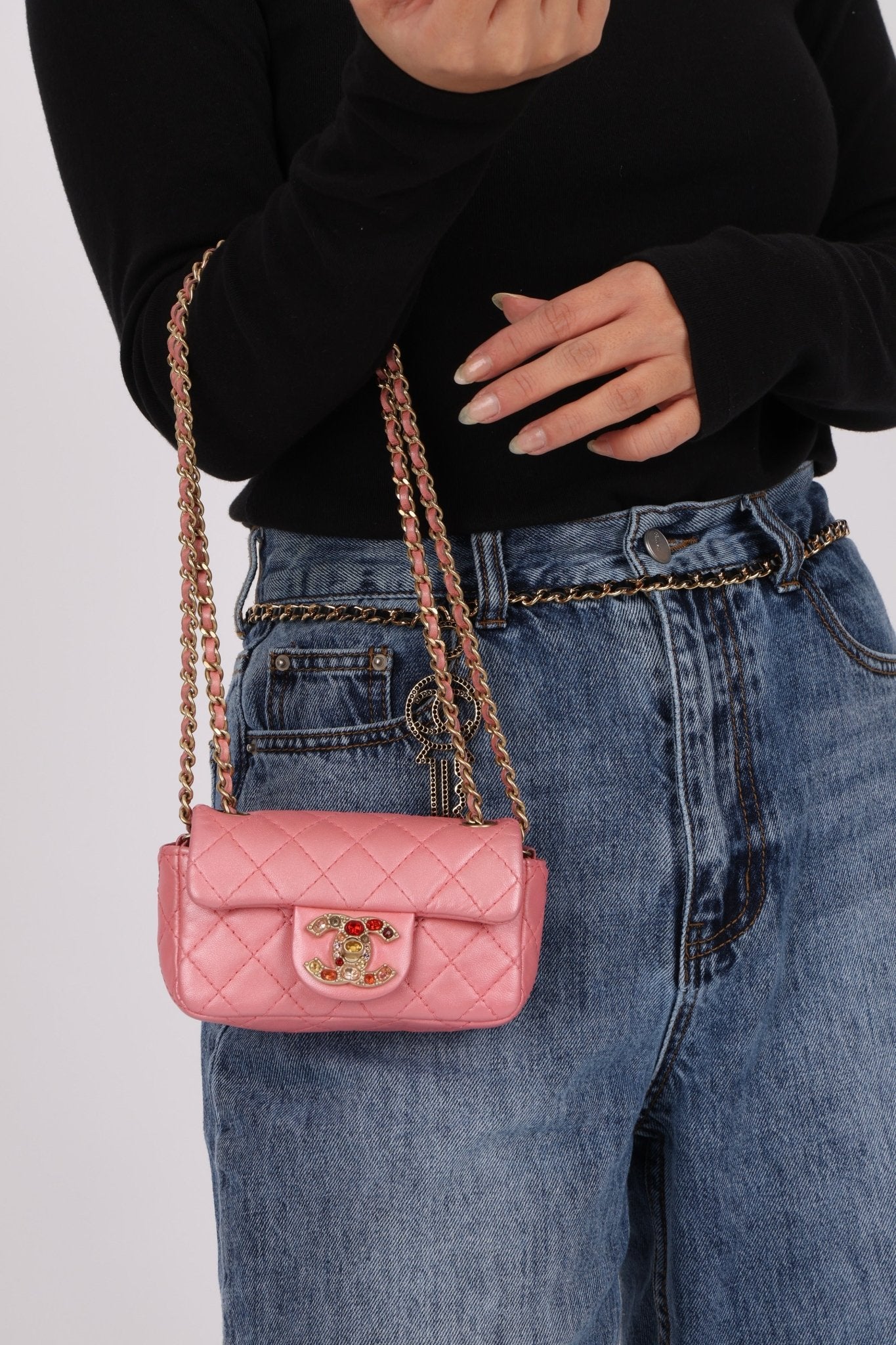 Chanel 2011 Precious Jewel Washed Calfskin Mini Flap Bag - FashioNica