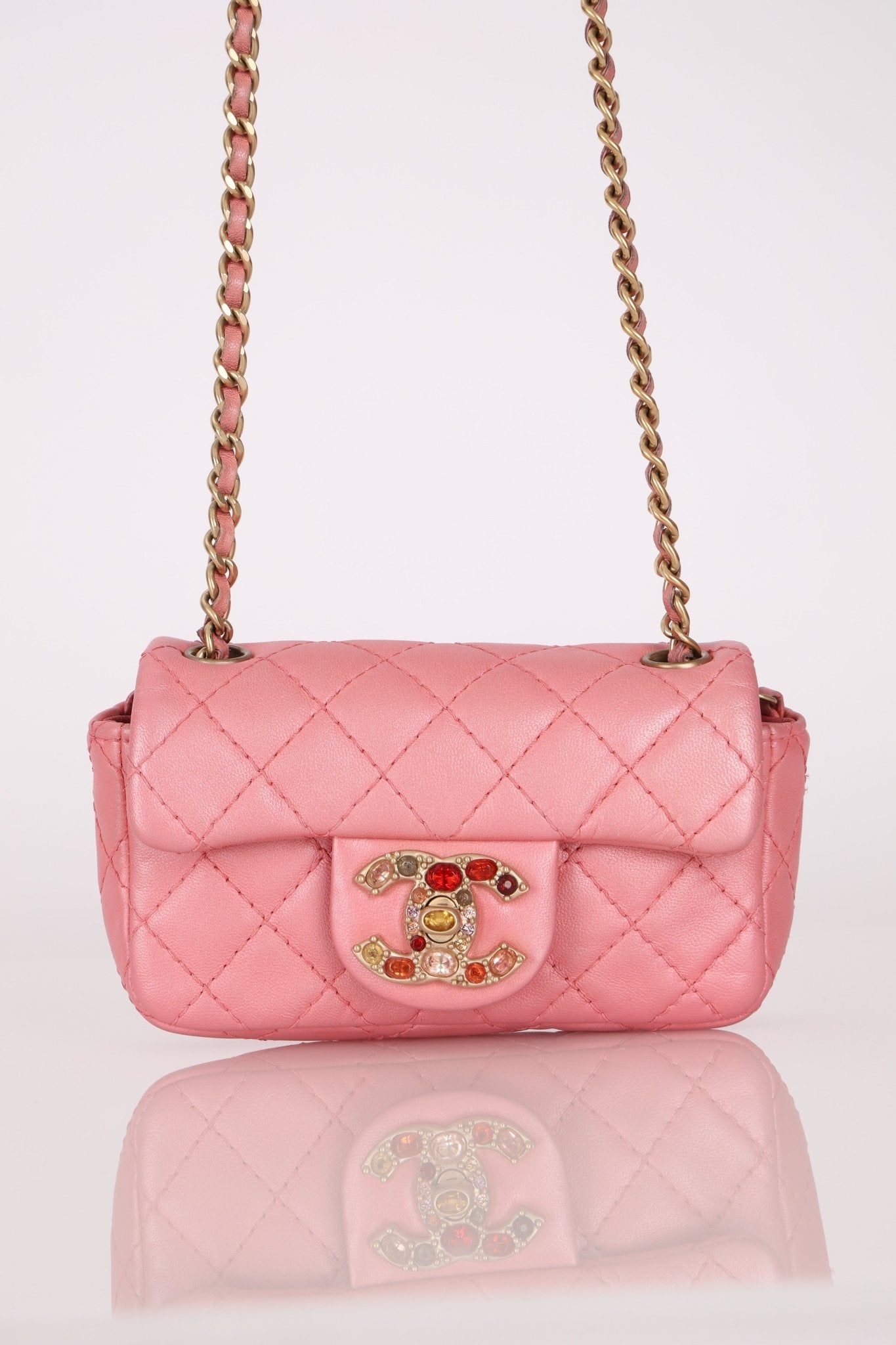 Chanel 2011 Precious Jewel Washed Calfskin Mini Flap Bag - FashioNica