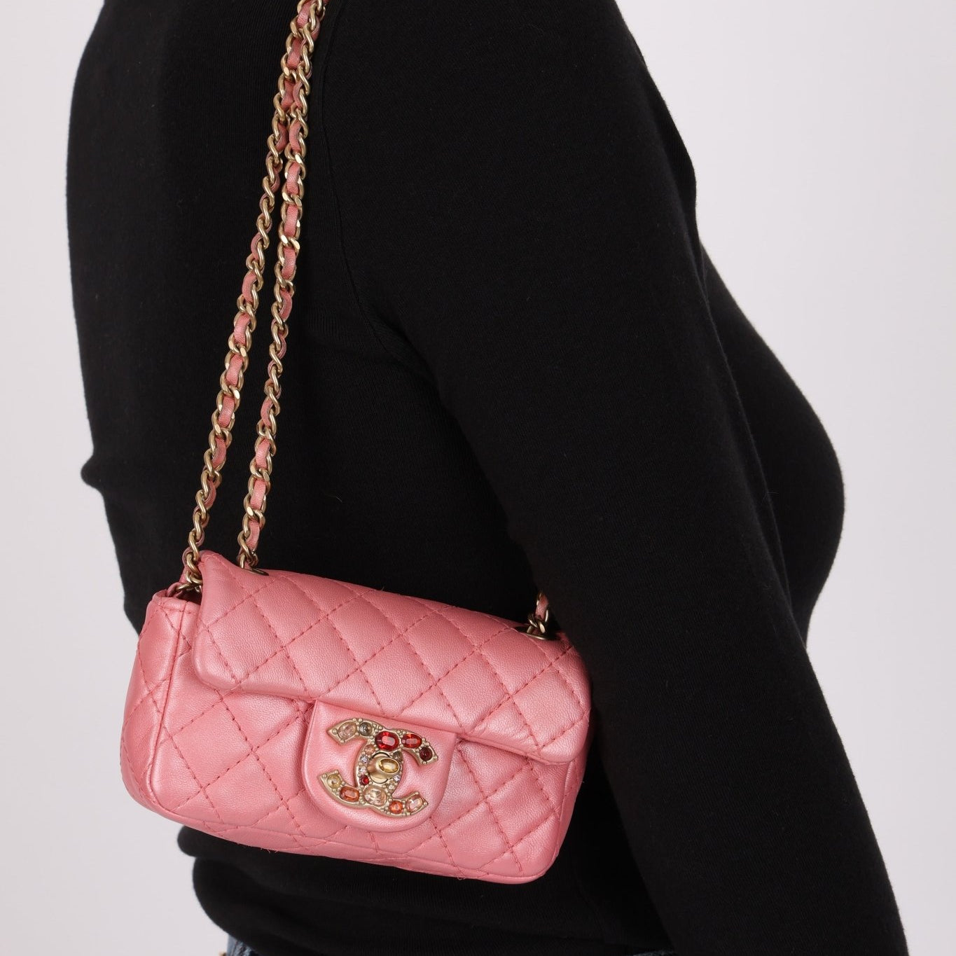 Chanel 2011 Precious Jewel Washed Calfskin Mini Flap Bag - FashioNica