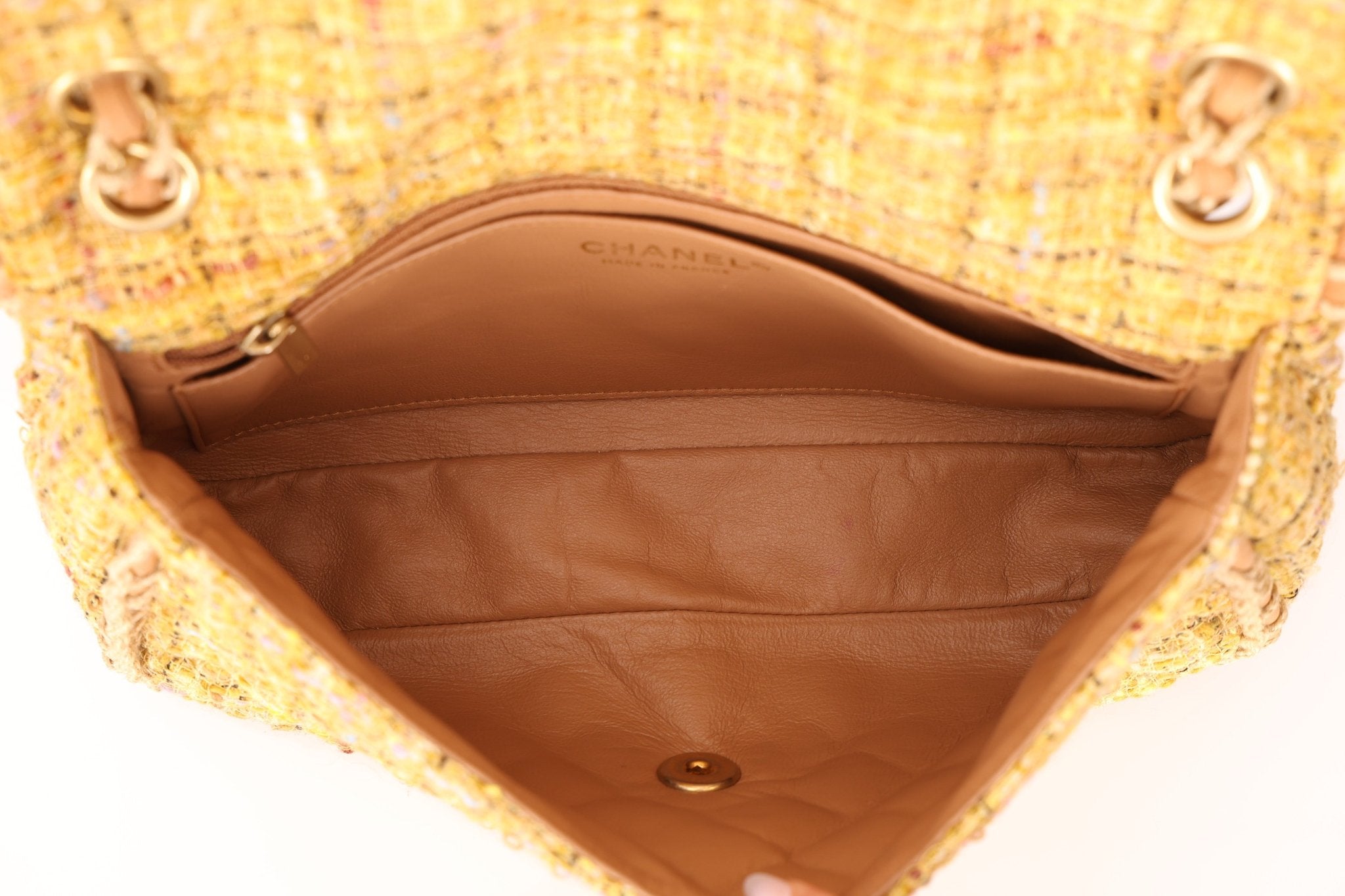 Chanel 2011 Raffia Tweed Single Flap Bag - FashioNica