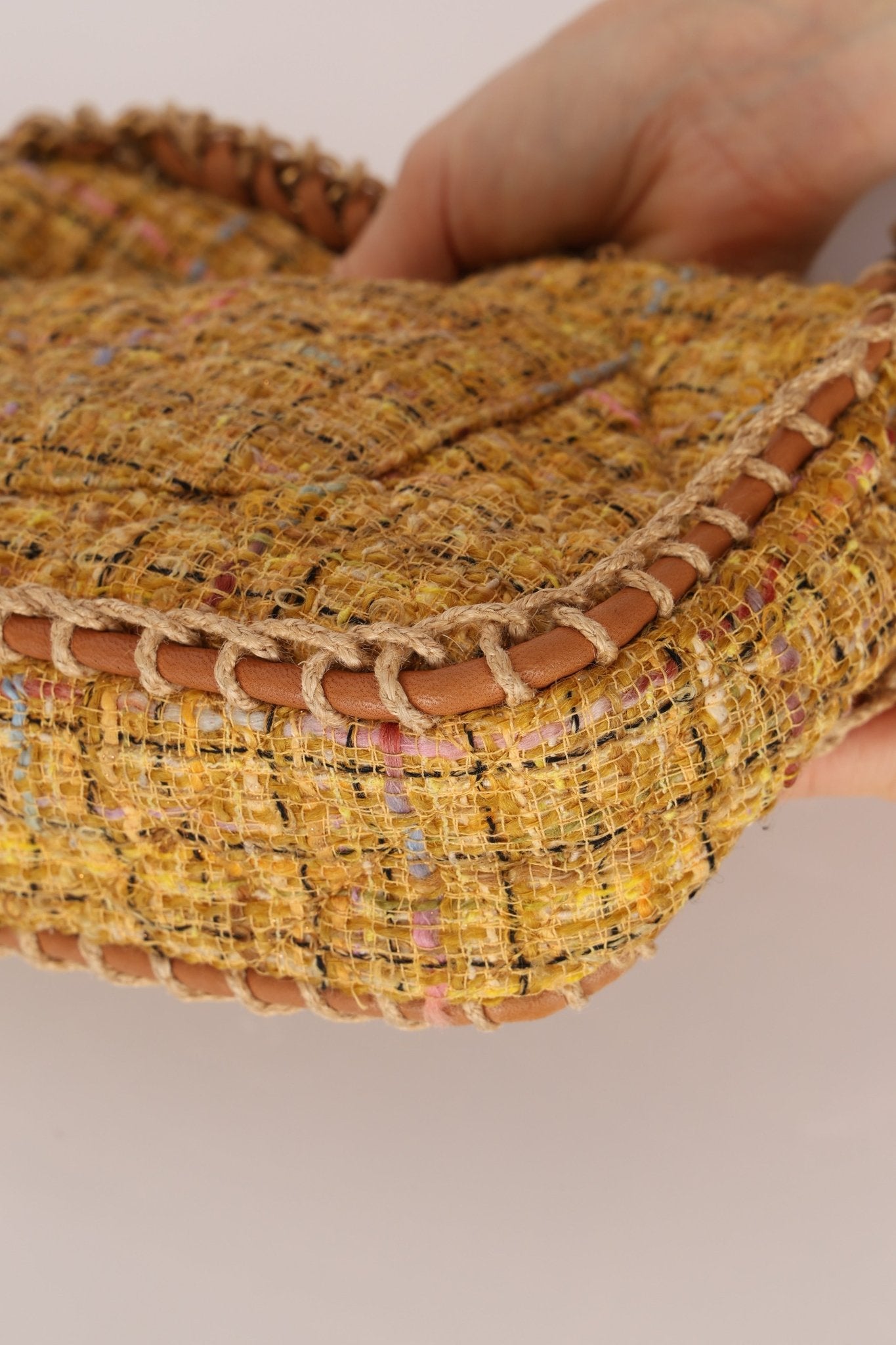 Chanel 2011 Raffia Tweed Single Flap Bag - FashioNica