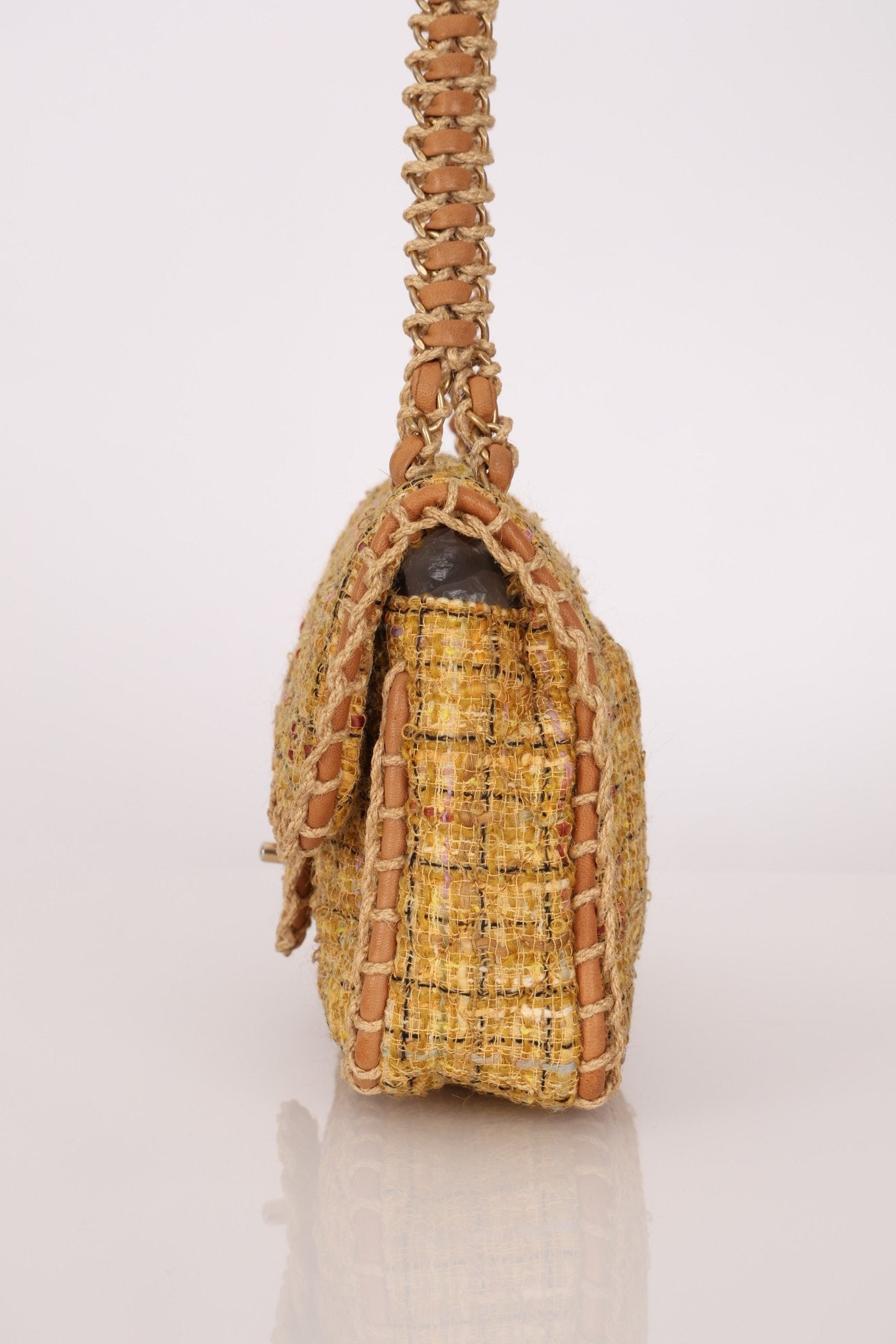 Chanel 2011 Raffia Tweed Single Flap Bag - FashioNica