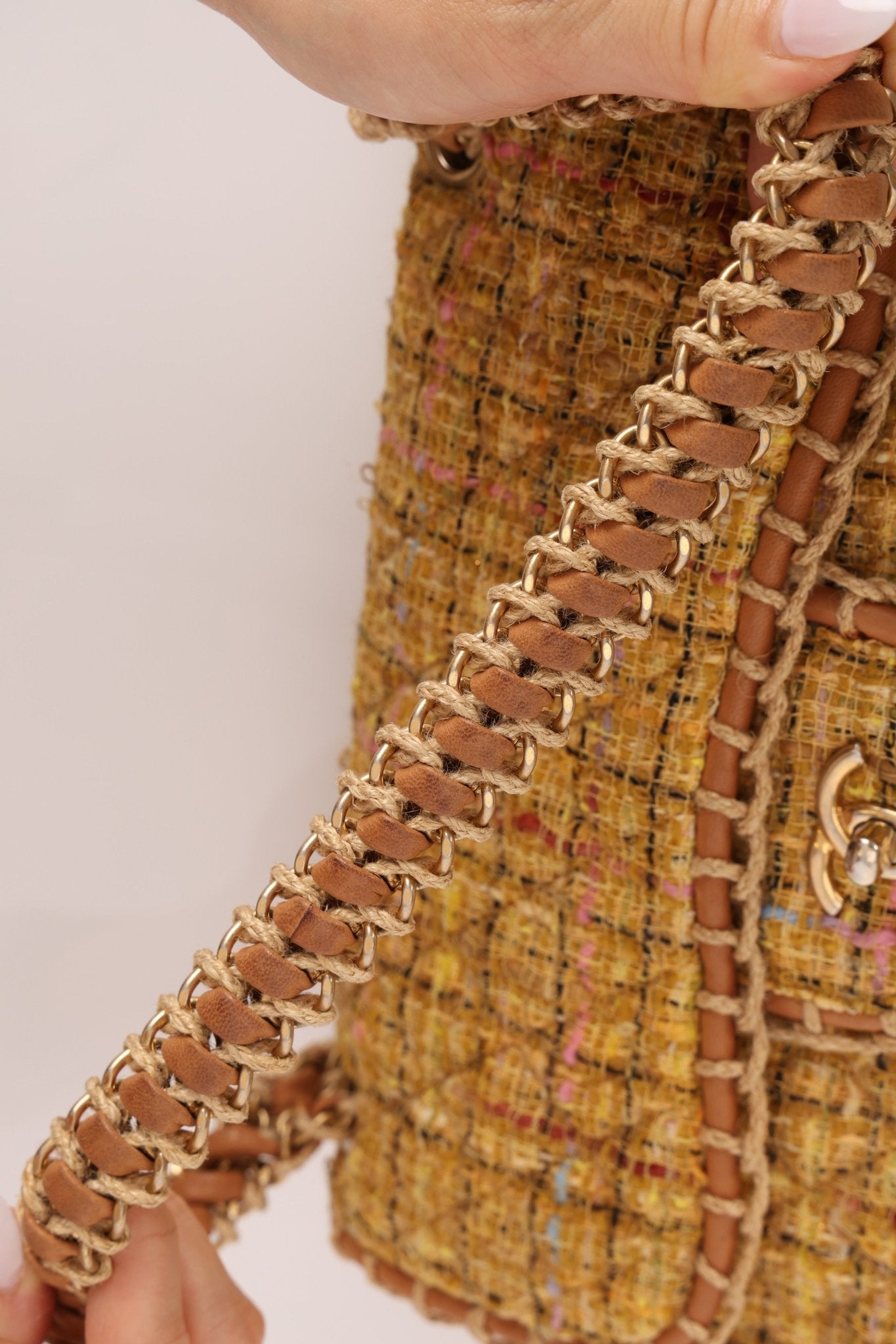 Chanel 2011 Raffia Tweed Single Flap Bag - FashioNica