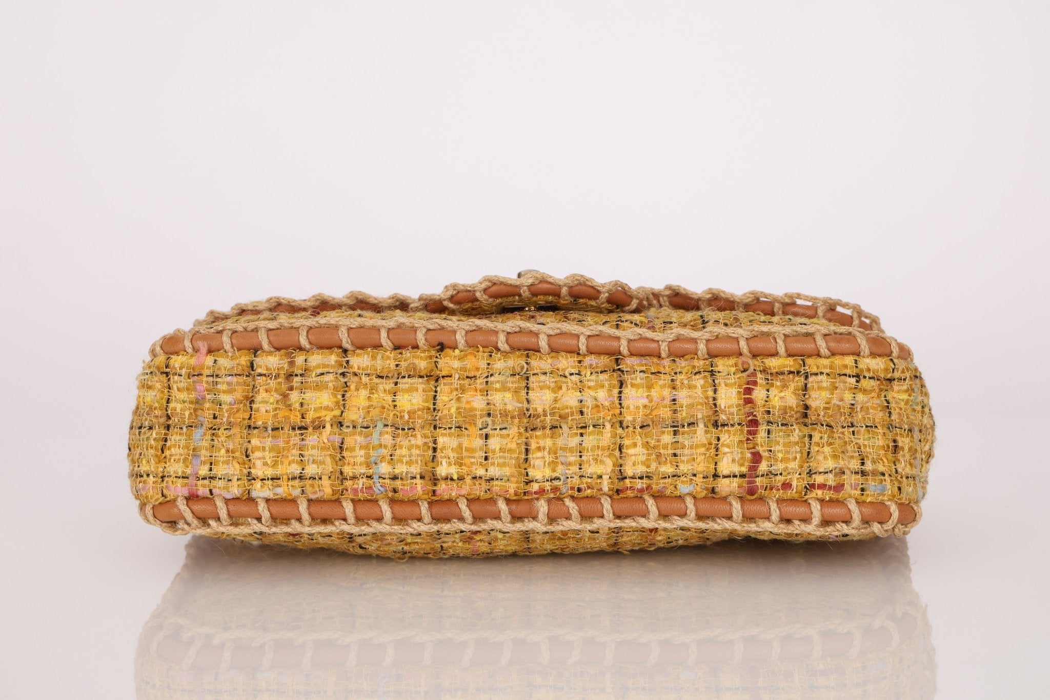 Chanel 2011 Raffia Tweed Single Flap Bag - FashioNica