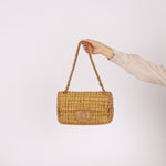 Chanel 2011 Raffia Tweed Single Flap Bag - FashioNica