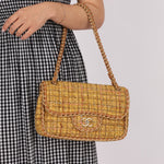 Chanel 2011 Raffia Tweed Single Flap Bag - FashioNica